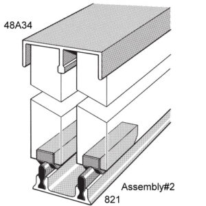 Track Assembly 2, Satin Clear Anodized